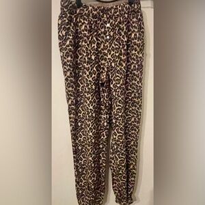 NWT Aerie Leopard Print Elastic Waist Lounge Women's Pants